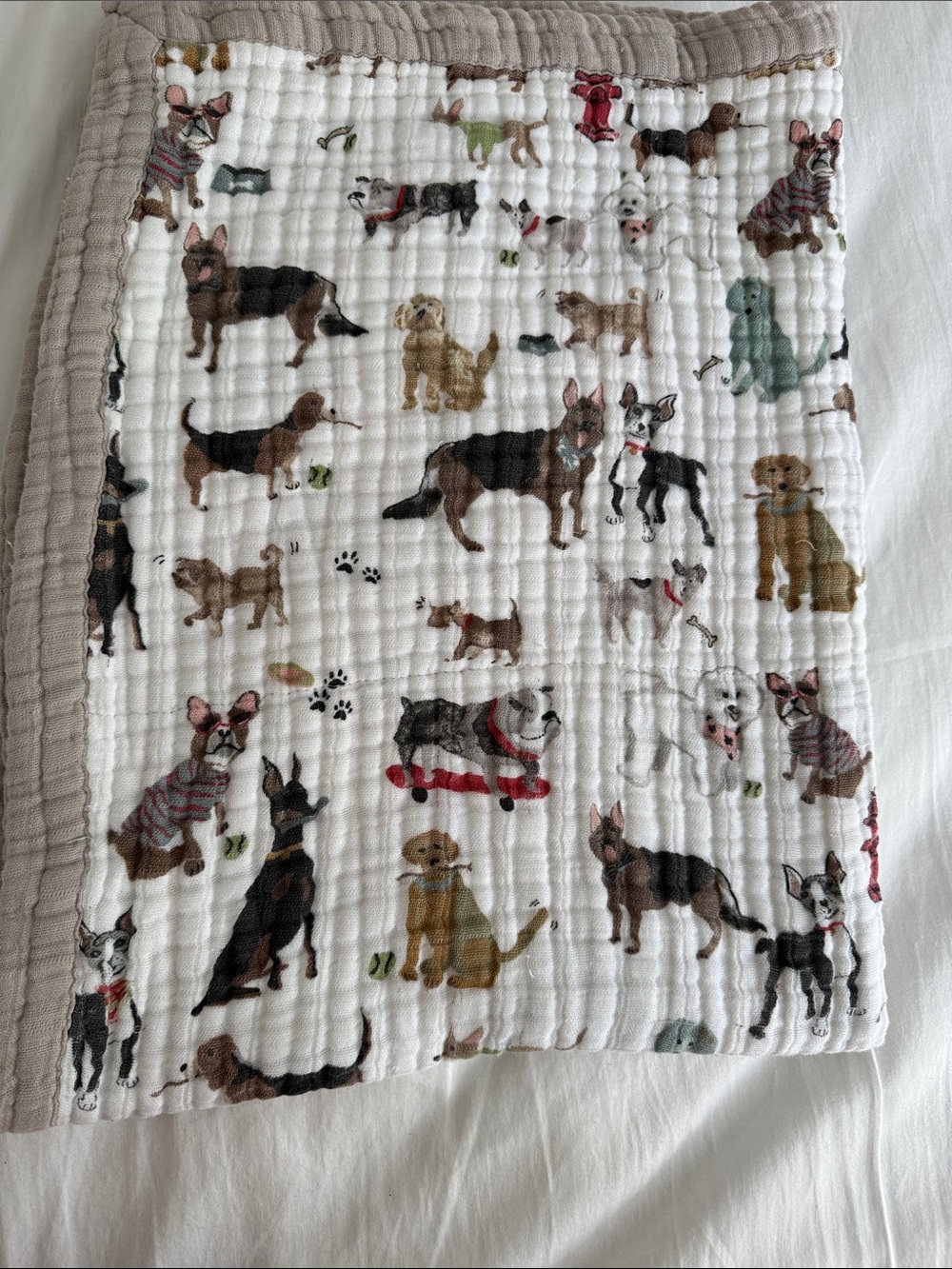 Little Unicorn Dog Print Pet Blanket 100 % cotton